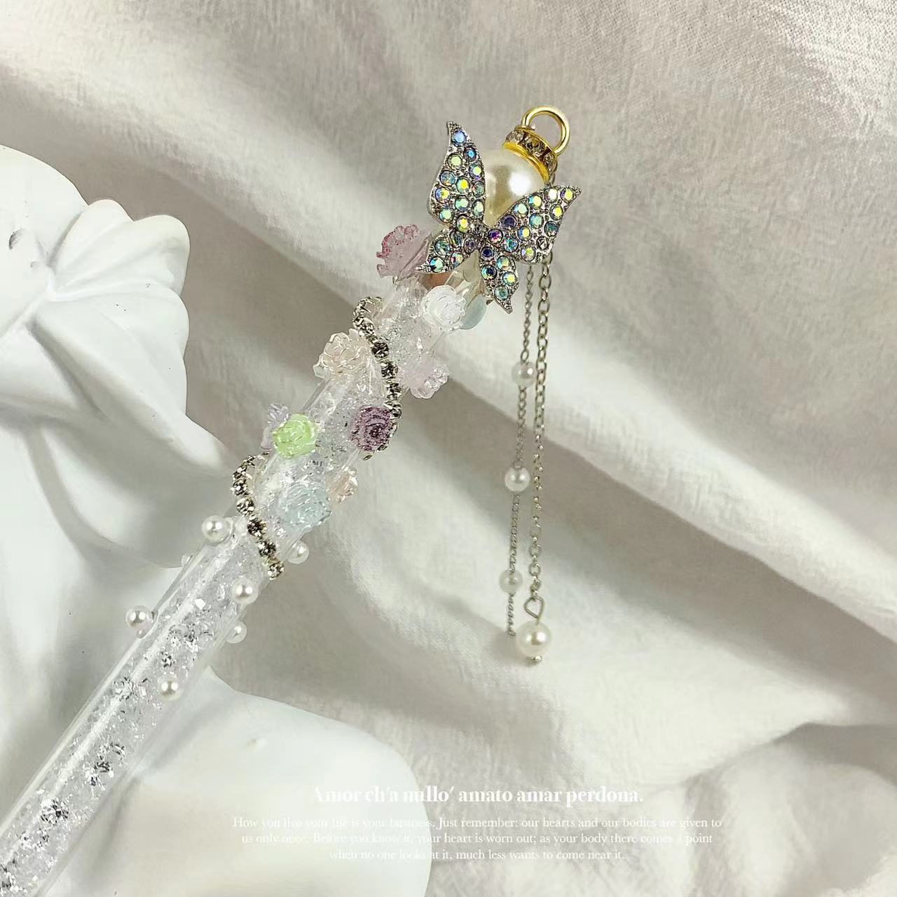 Wholesale Diamond Butterfly Tassel Pen Knife Diy Homemade Carving